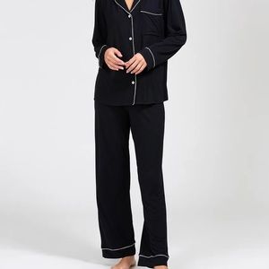 Eberjey Gisele Black Long Sleeve Matching PJ Set